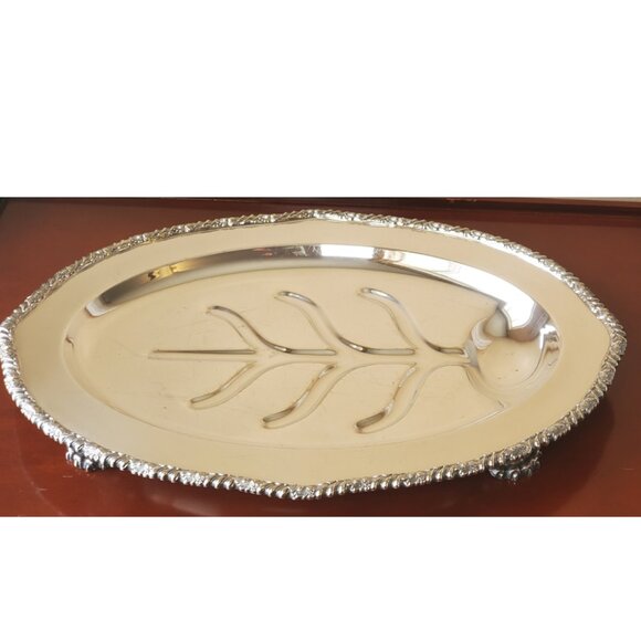 Canadian made Silver-Plated Turkey Carving Tray - Picture 11 of 11